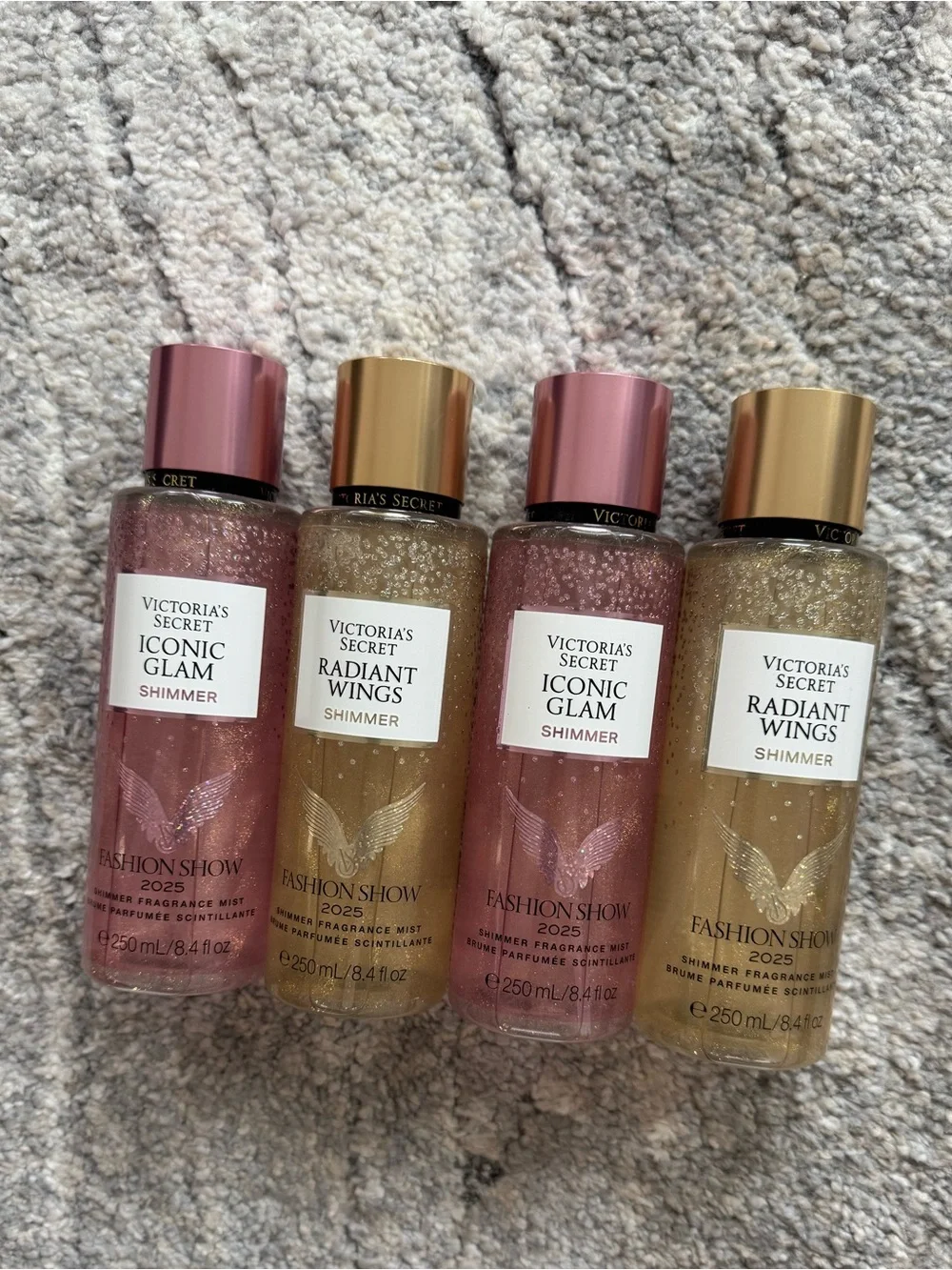 Victoria Secret- radiant wings + iconic glam shimmer fragrance mist bundle